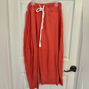Free People Coral Flowy Pants